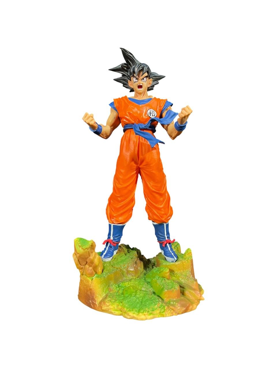Figura Goku Enojado 32cm Base Piedra Dragon Ball - Imagen 7