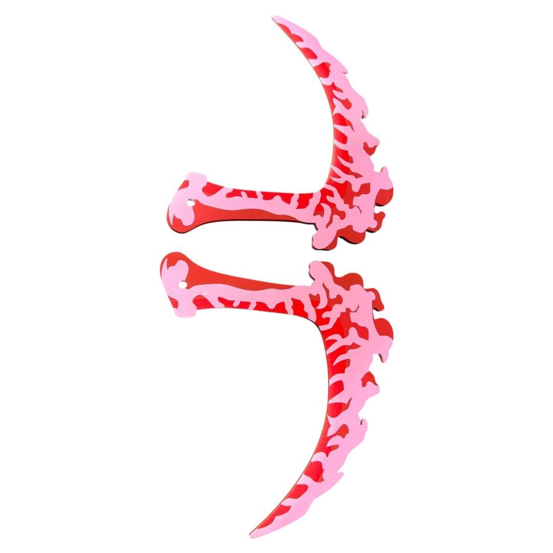 Espadas Gyutaro Cosplay Demon Slayer 25cm Rosa Chicle - Imagen 6