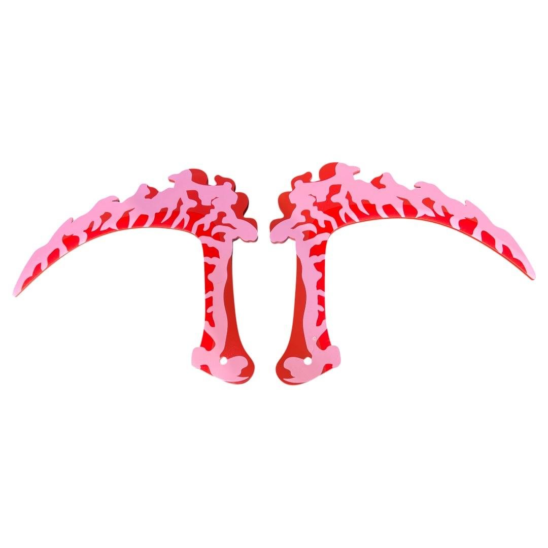 Espadas Gyutaro Cosplay Demon Slayer 25cm Rosa Chicle