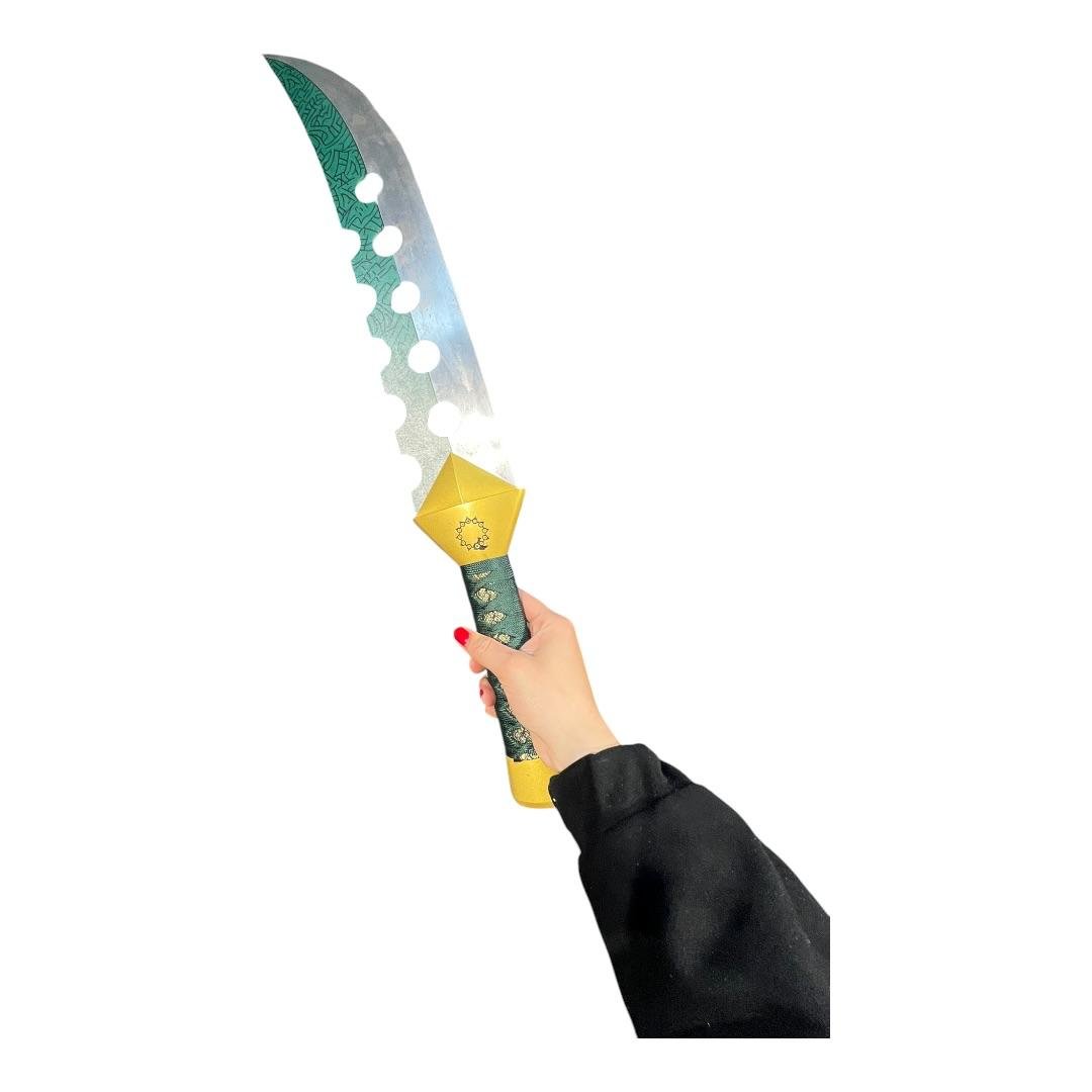 Espada Acero Meliodas 72cm Siete Pecados Capitales Verde Oscuro - Imagen 4