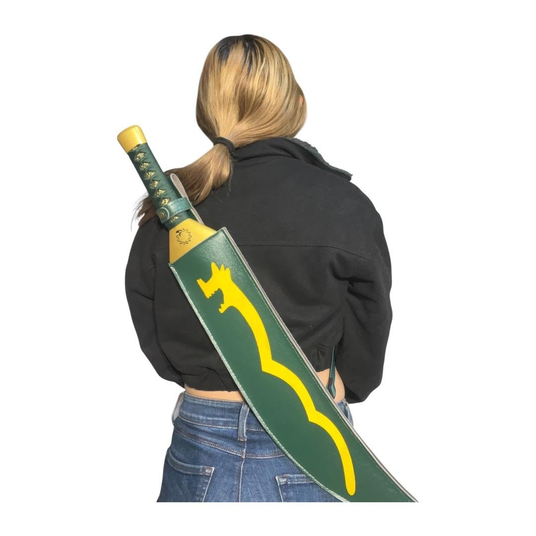 Espada Acero Meliodas 72cm Siete Pecados Capitales Verde Oscuro - Imagen 6